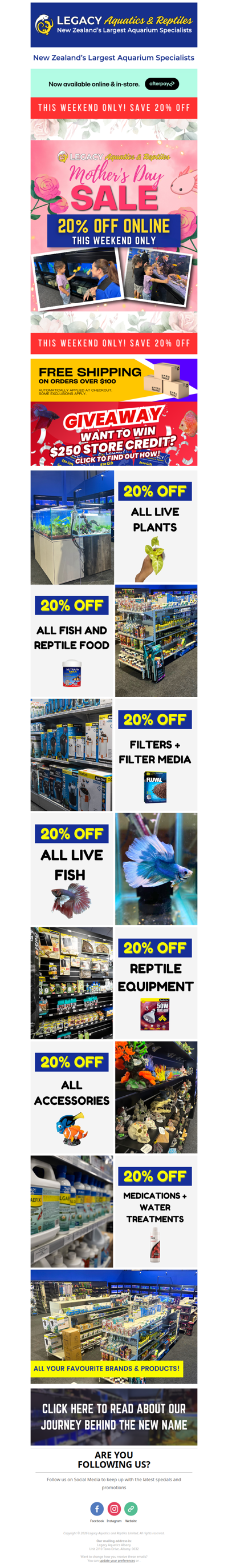 Surprise Mum with 20% OFF! 🐠