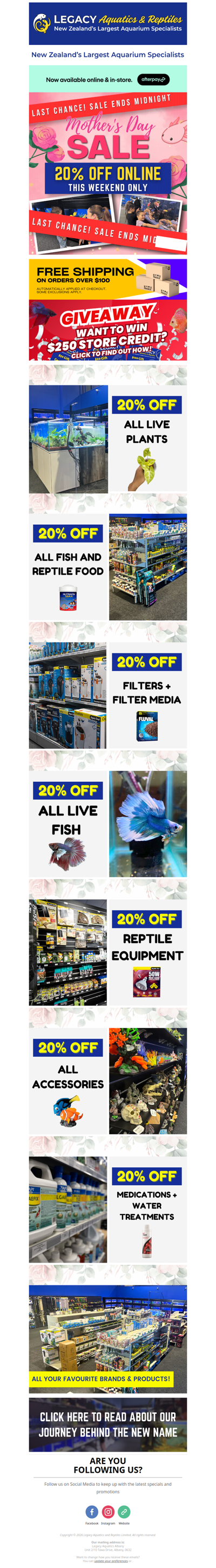 Hurry! Mother's Day Special Ends Tonight 🎁🐠