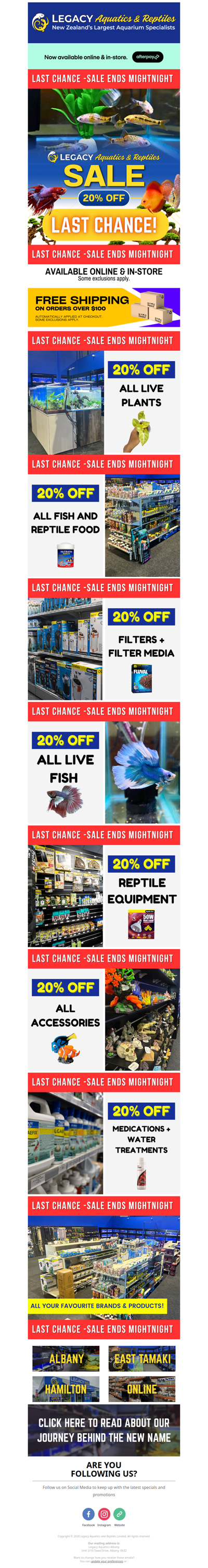 🚨 20% OFF STOREWIDE—ENDS TONIGHT! 🚨