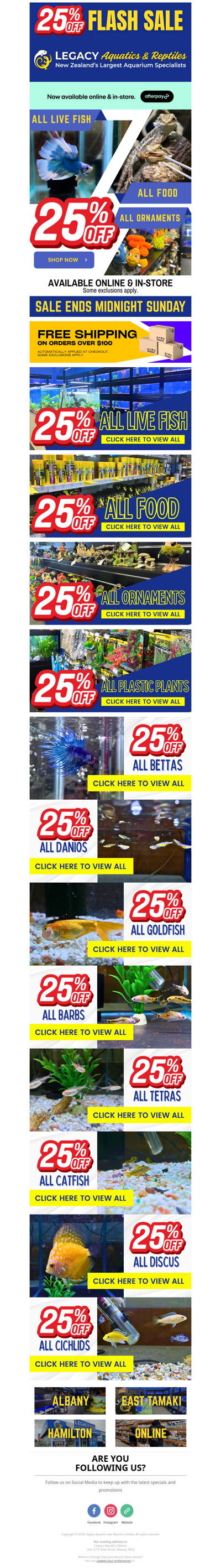 🎉 25% OFF FLASH SALE — ACT FAST! 🐠