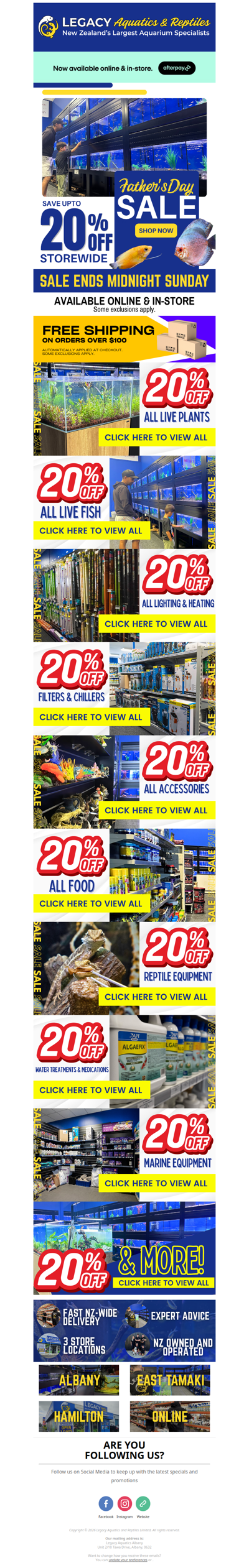 🚨 Early Access: 20% OFF Storewide 🐠