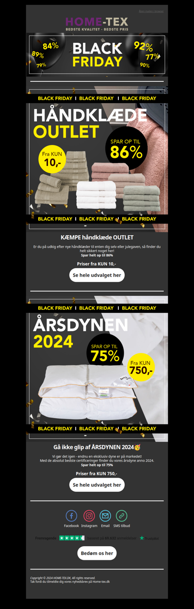 🖤 BLACK FRIDAY TILBUD 🖤 Kæmpe håndklæde OUTLET