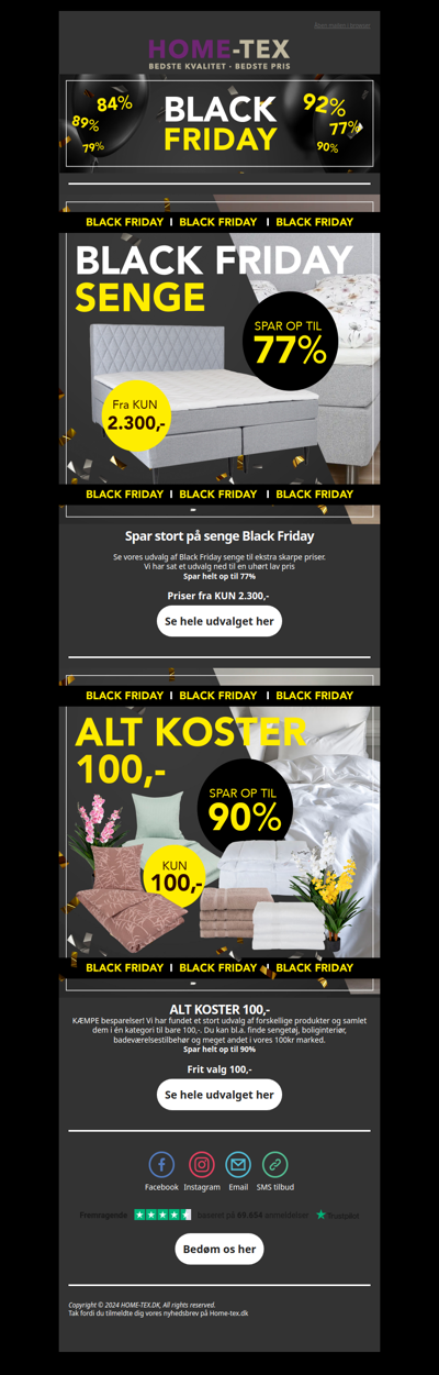 🖤 Klik en ny seng hjem til en skarp BLACK FRIDAY pris 🖤