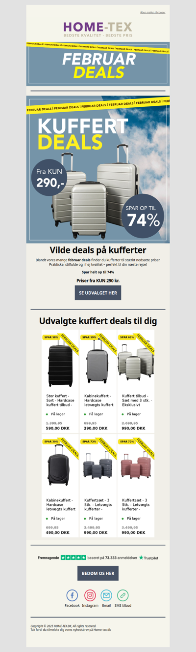 Crazy deals på kufferter🧳