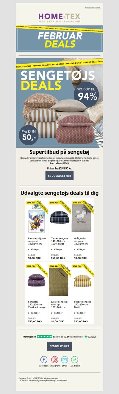 Sengetøjs deals fra 50 kr 🤩