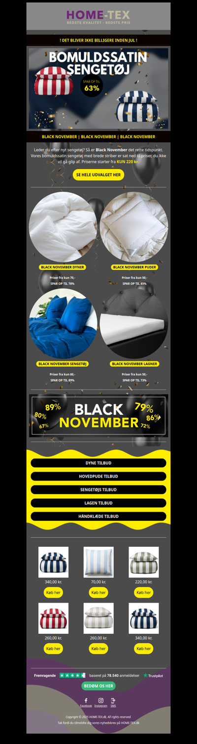 Black November = luksus sengetøj til vilde priser