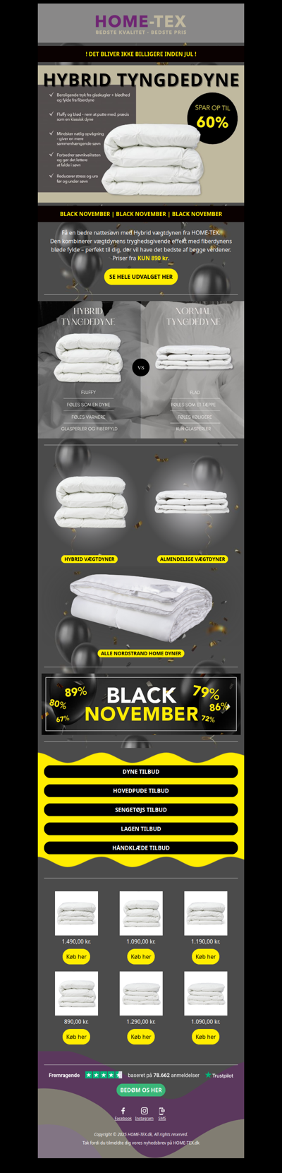 Hybrid vægtdyne på tilbud – kun i Black November