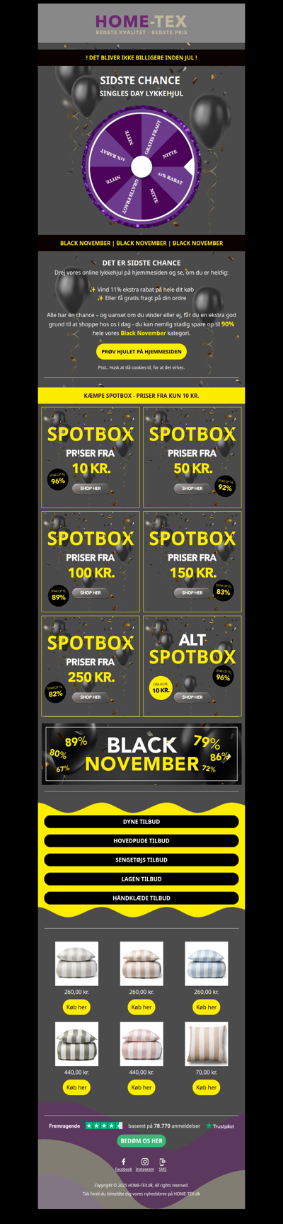 SPOTBOX + SIDSTE CHANCE Spin hjulet & vind ekstra rabat eller gratis fragt! 💜