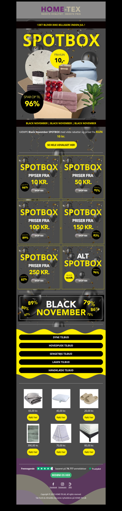 KÆMPE SPOTBOX med vilde tilbud | Priser fra KUN 10 kr.