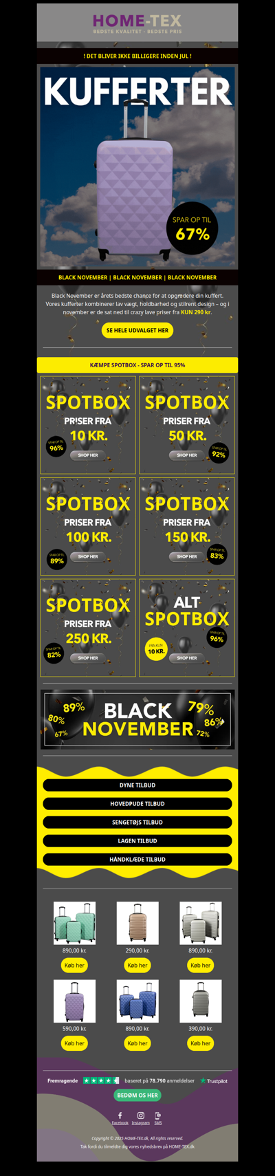 Kufferter til Black November priser! 🧳🖤