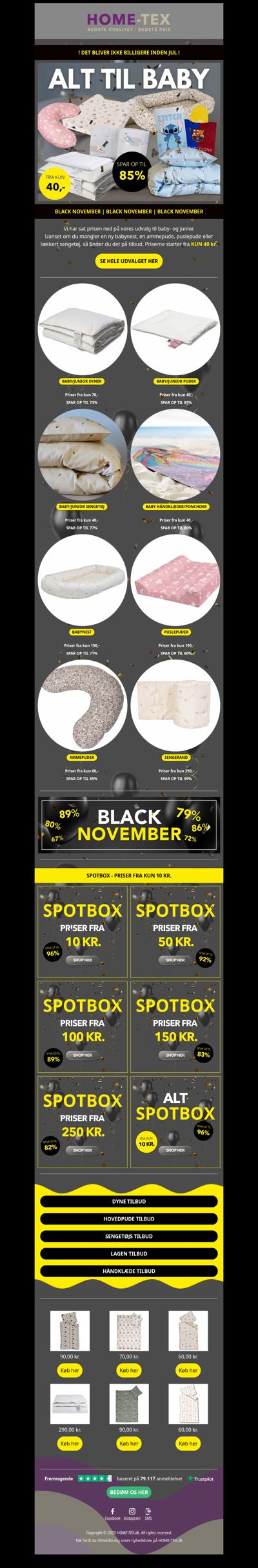 Black November tilbud på babyudstyr