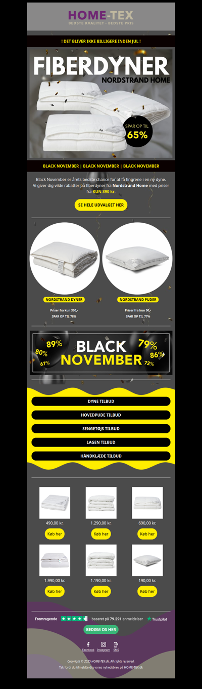 Fiberdyner til vilde Black November priser! Se her!