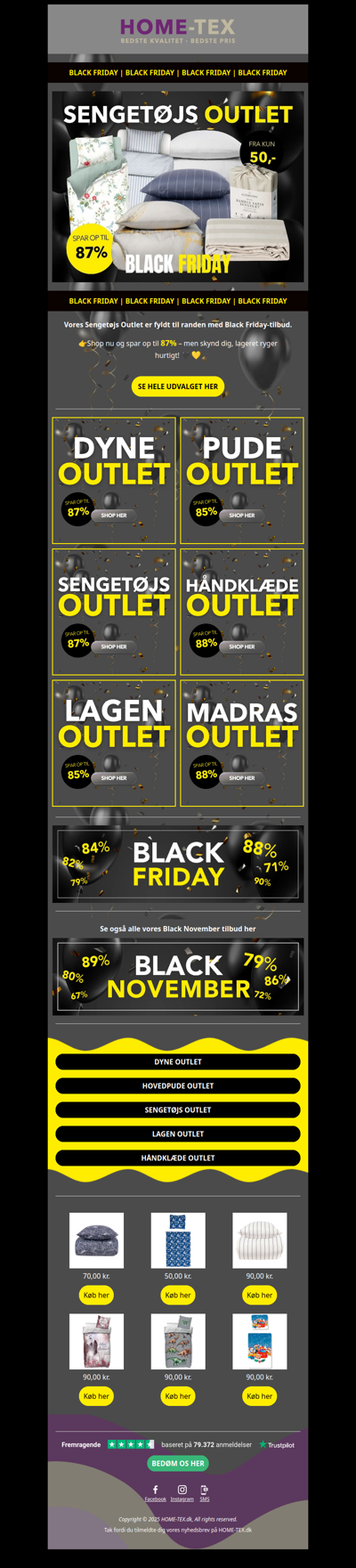 Black Friday sengetøjs OUTLET🖤