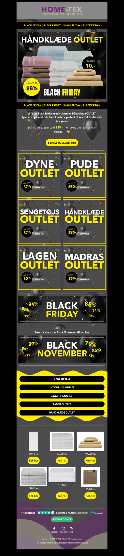 Black Friday håndklæde OUTLET er i gang!