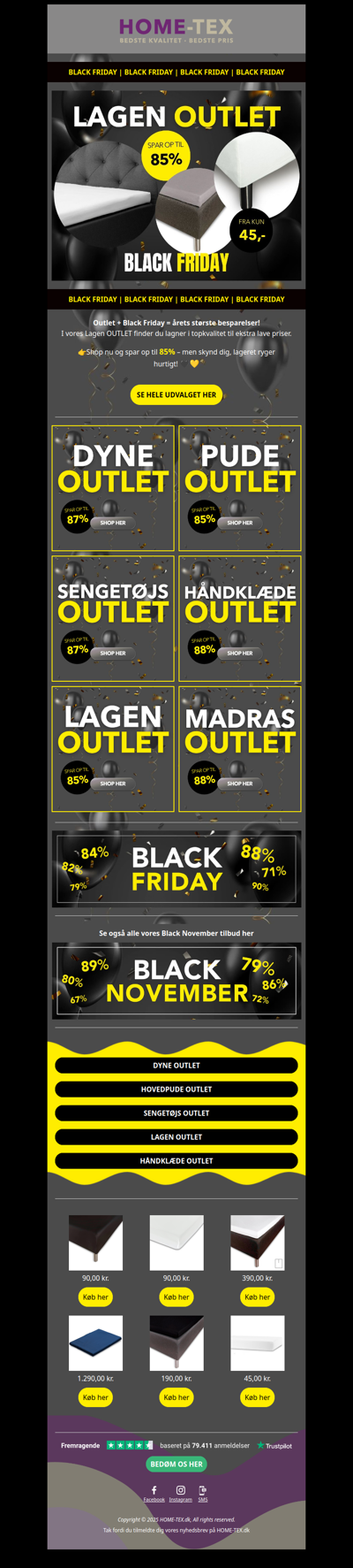 Black Friday tilbud på lagner🖤