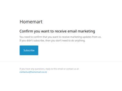 Confirm you want to receive email marketing