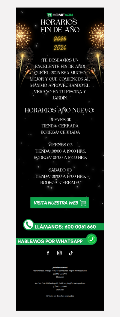 Celebra fin de año con nosotros 🎊