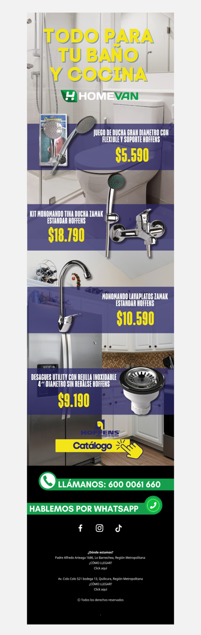 Todo para tu baño y cocina, aquí lo tienes 👍