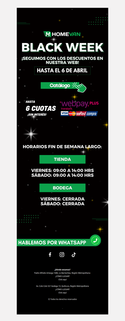 El fin de semana largo no paramos 🖤🛒