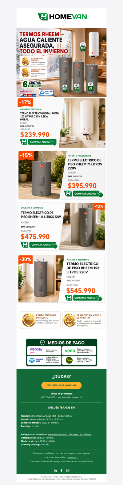 vds, no te quedes sin agua caliente este invierno 🚿