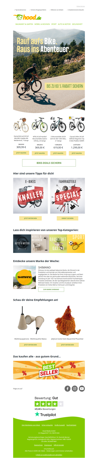 🚴Rauf aufs Bike: Bis zu 60 % sparen!