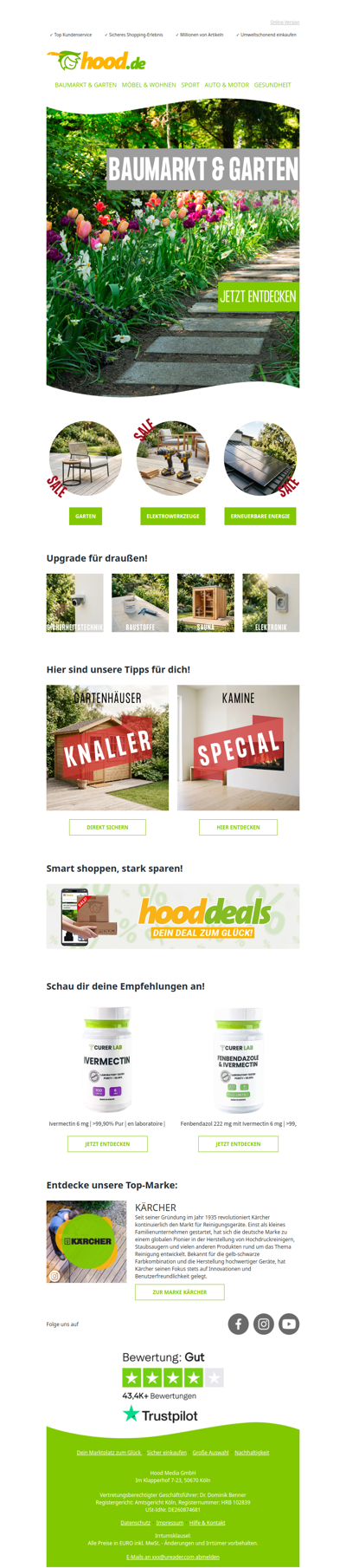 Jetzt sparen: Garten, Tools & Solar