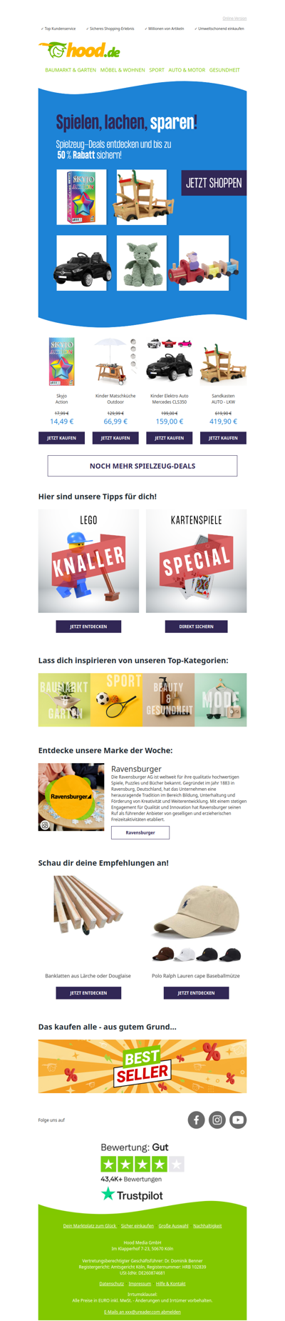 50 % im Spielzeugparadies!🏷️