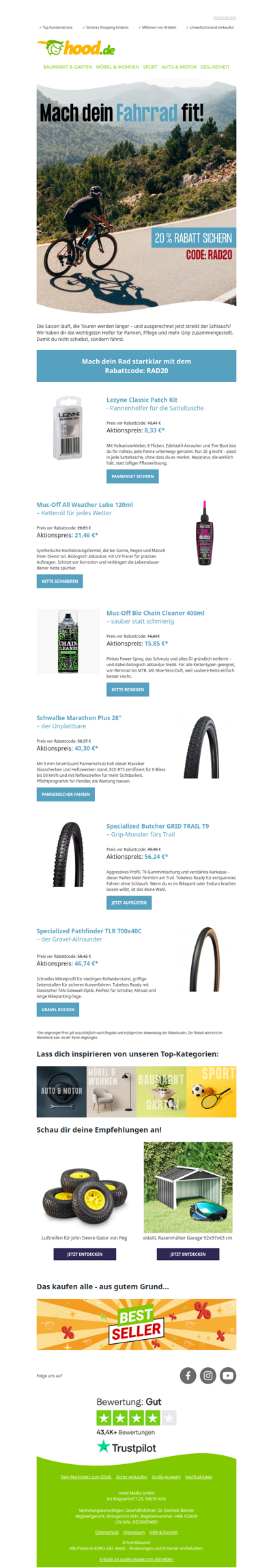 Jetzt 20 % sichern - mach dein Bike fit für die Saison!