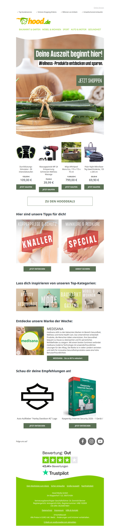 Jetzt entspannen und bis zu 50 % sparen