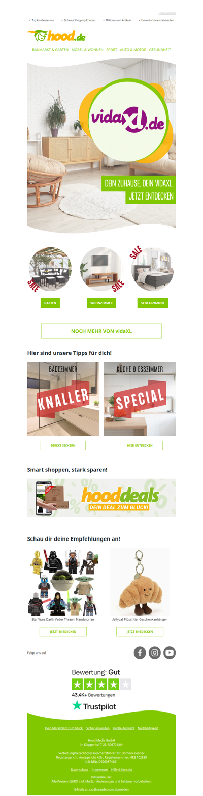 Dein Zuhause. Deine Deals von vidaXL! 🔥