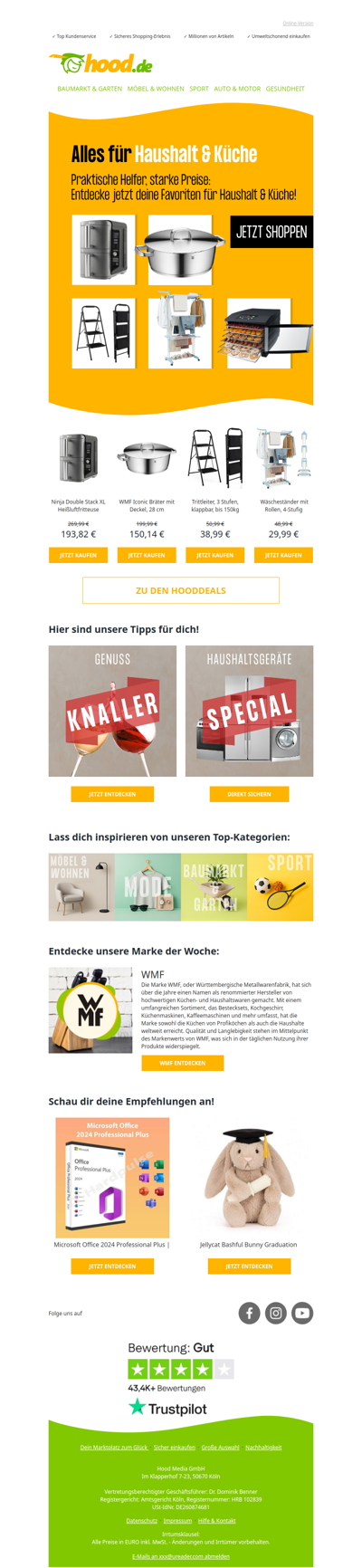 Deine Haushaltsfavoriten zu starken Preisen!