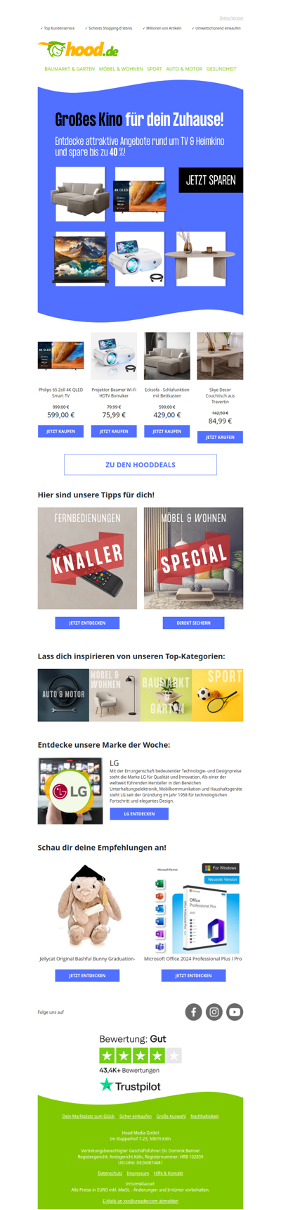 Bis zu 40 % sparen! Dein Heimkino wartet 🍿