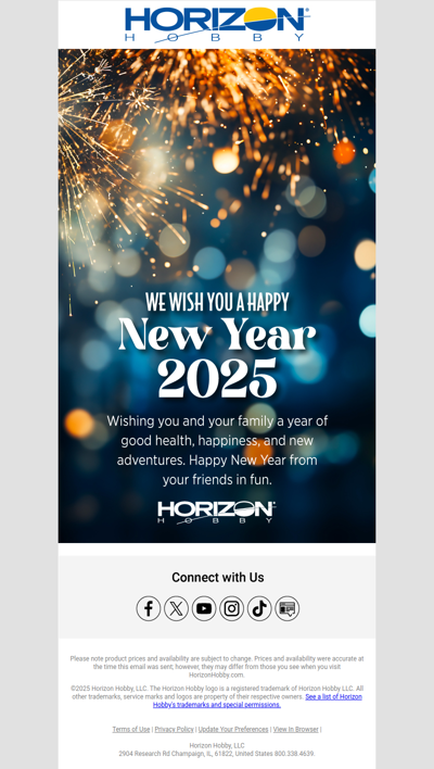 Happy New Year From Horizon Hobby!