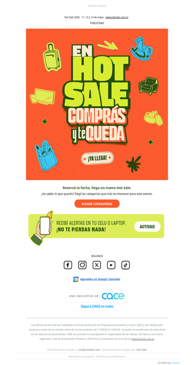 ¡Llega HOT SALE 2026! Agendá la fecha 🔥