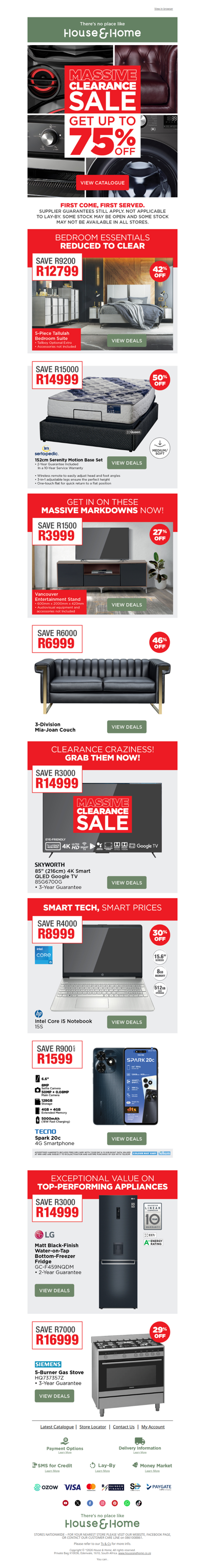 Going, Going... Almost Gone! Up to 75% Off