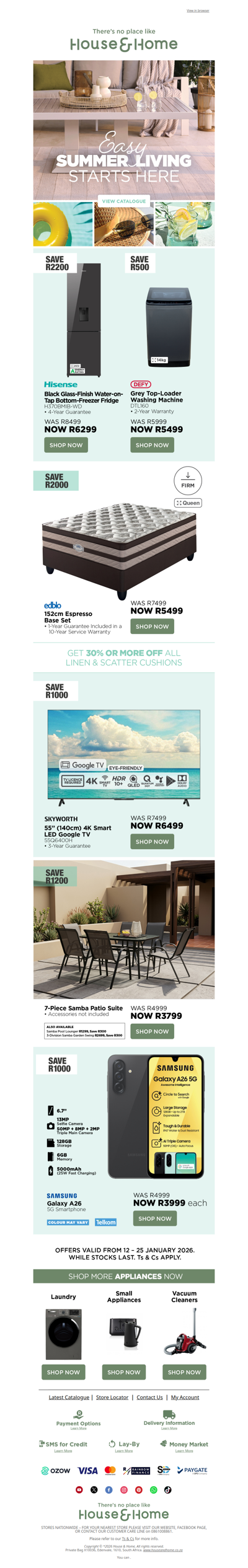 NOW ON! Hot Summer Savings for Every Room ☀️