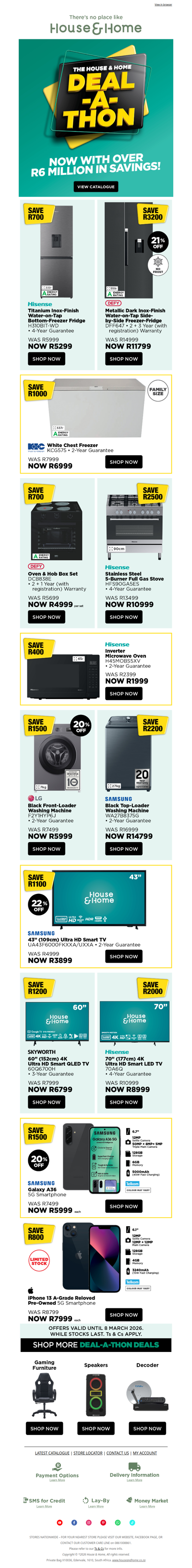 Appliances & TVs Priced to Go! Don’t miss out!