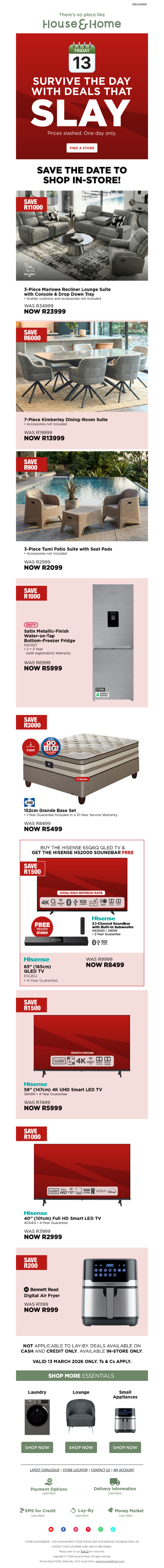 SLAY Friday the 13th with Killer Deals!