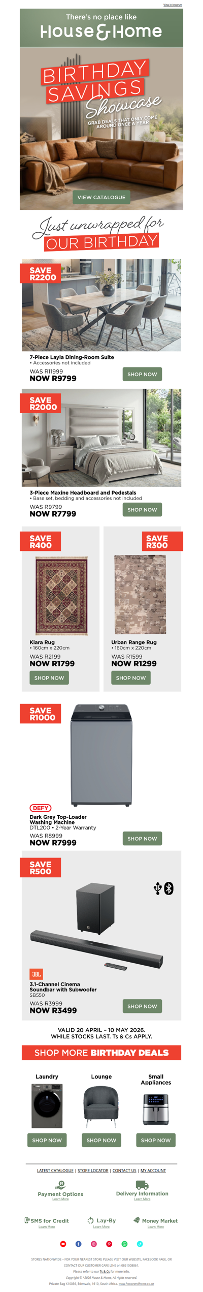 New arrivals just in time for our Birthday Savings Showcase