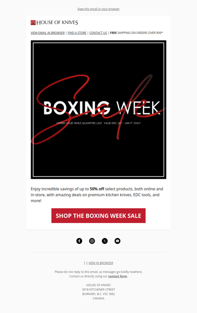 Last Chance: Up to 50% Off Boxing Week Deals 🛒