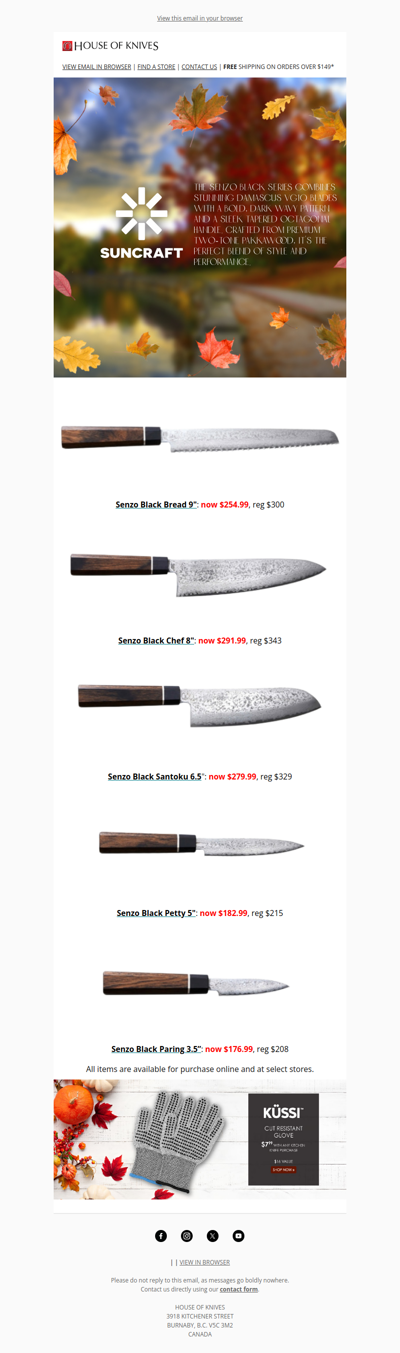 Senzo Black Series from Suncraft — your new go-to knives