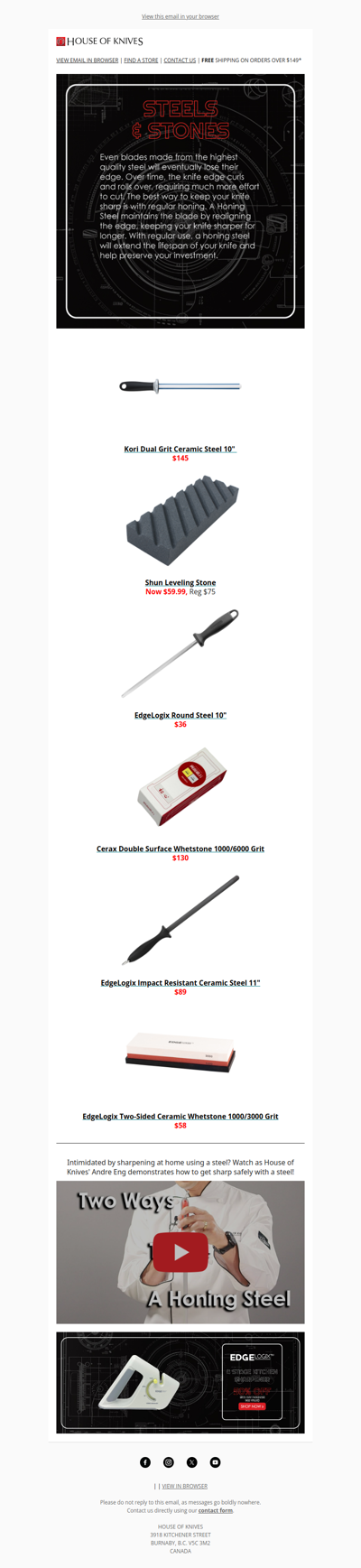 Sharpen With Steels & Stones