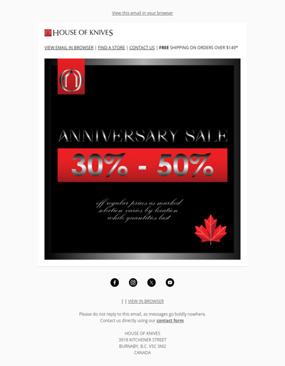 🎉 Anniversary Sale: 30 to 50% Off! 🎉