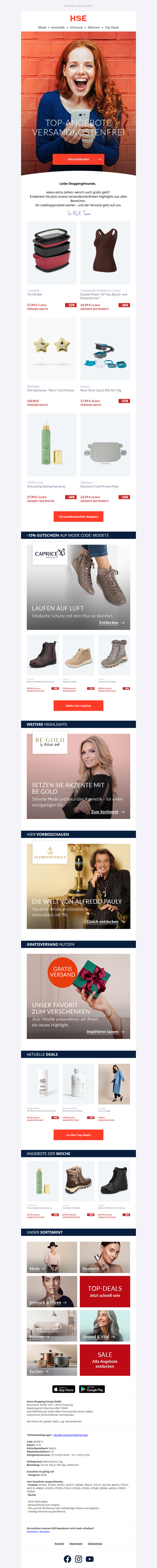 Keine Versandkosten. Keine Ausreden.