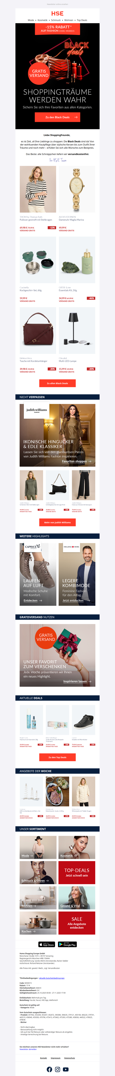 Black Deals entfesselt & 0€ Versandkosten