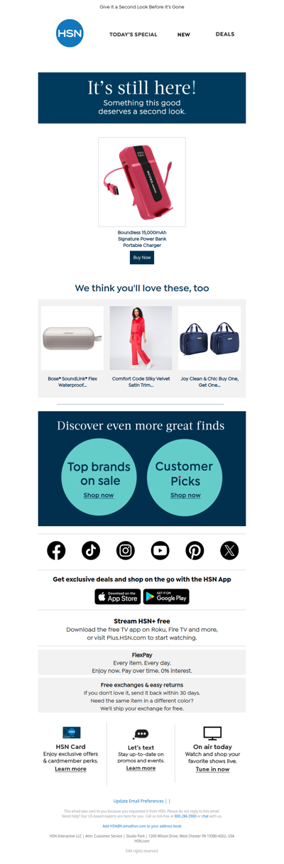 It's Still Here! Boundless 15,000mAh Signature Power Bank Portable Charger