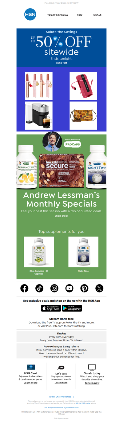 Check Out Andrew Lessman’s Monthly Deals