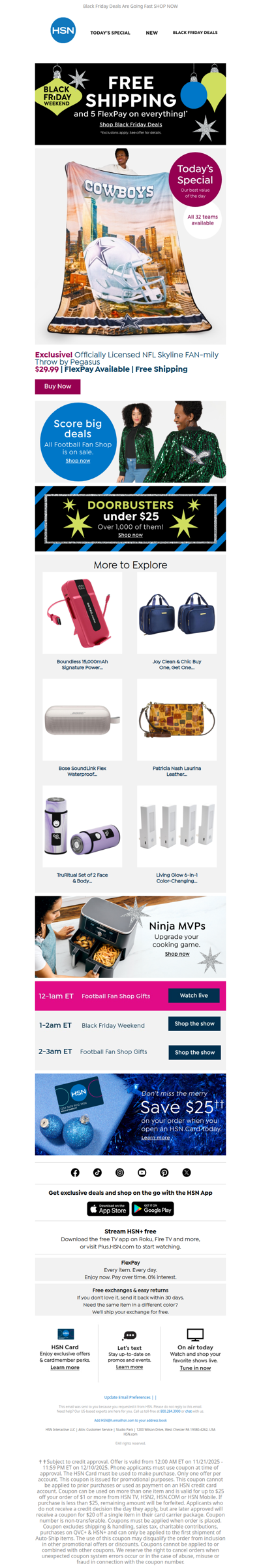 Friend, A Can't-Miss Deal for Football Fans! Plus, Free Shipping