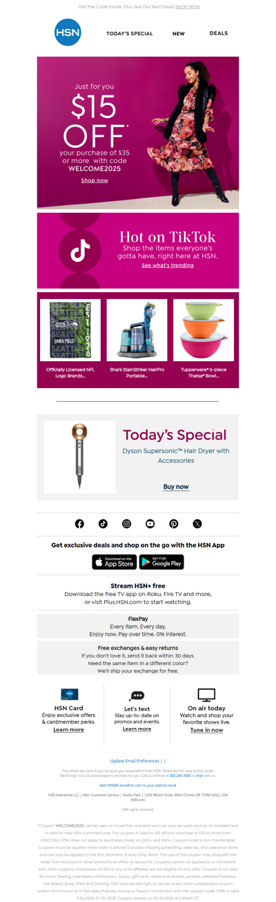 Save $15 on Your Next Order 🛍️