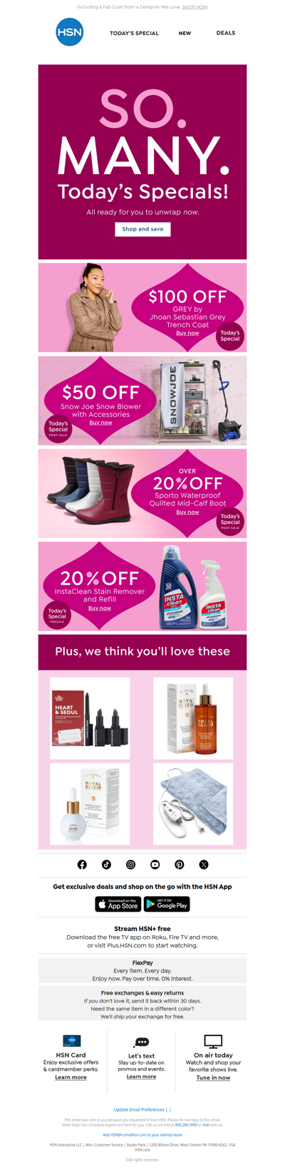 Open for Lots of *Special* Surprises